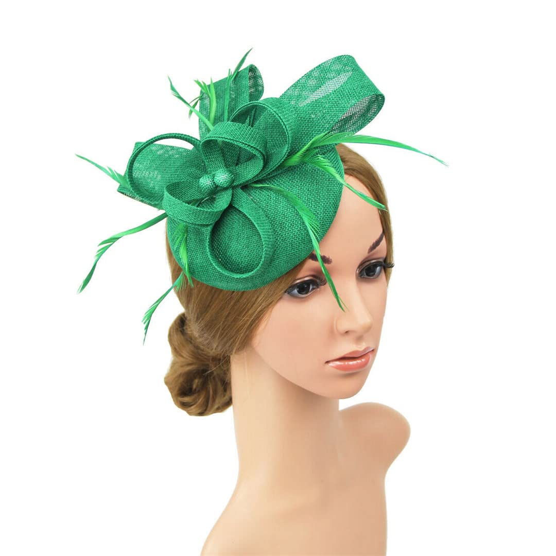 LYGBAOFUL Damskie damskie wieczorowe wesele Mesh HeadbFlower Hat Fascinator Caps