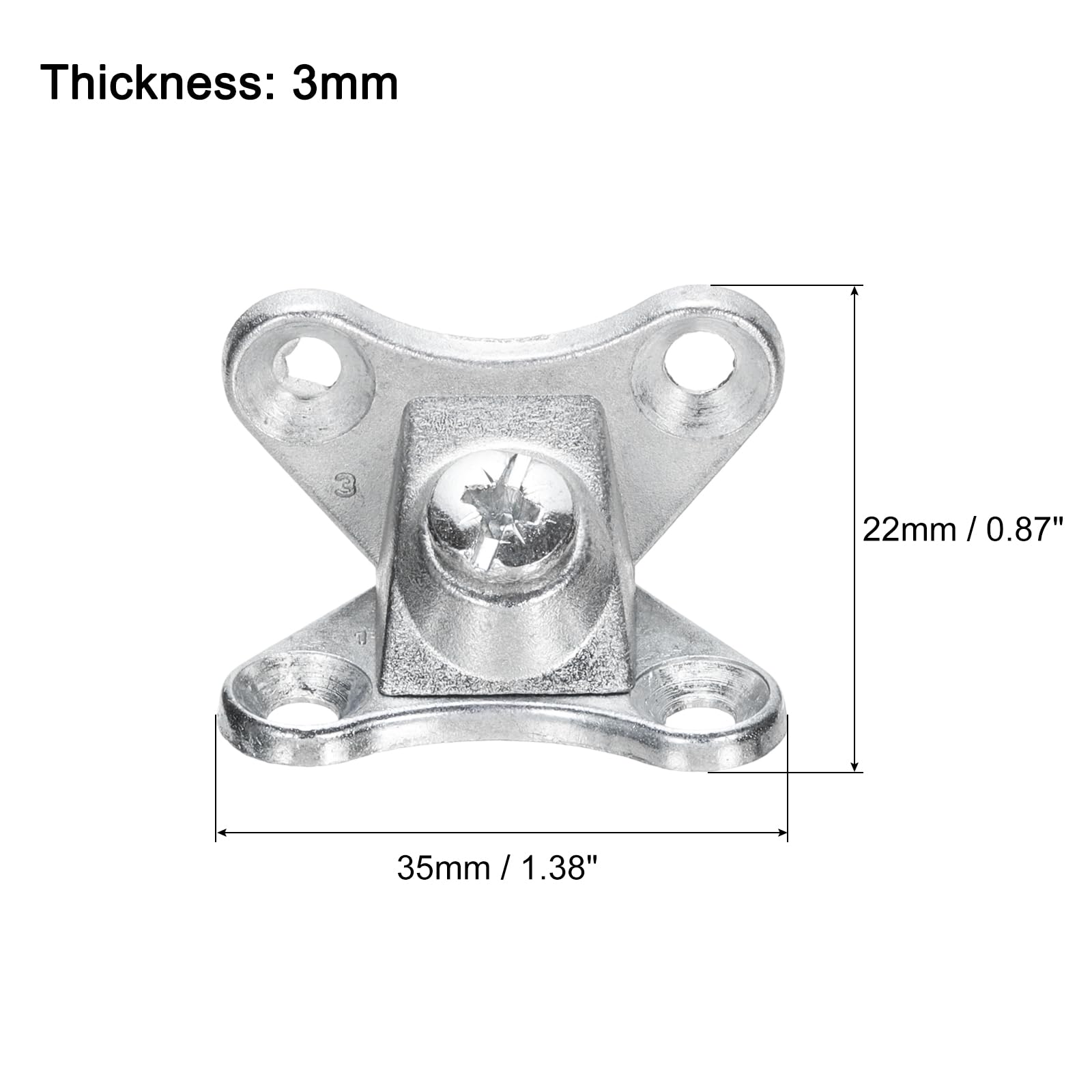 uxcell 24Pcs Removable Corner Brace, Metal Butterfly L Brackets Right Angle Support with Screws for Shelves Cabinets - Image 2