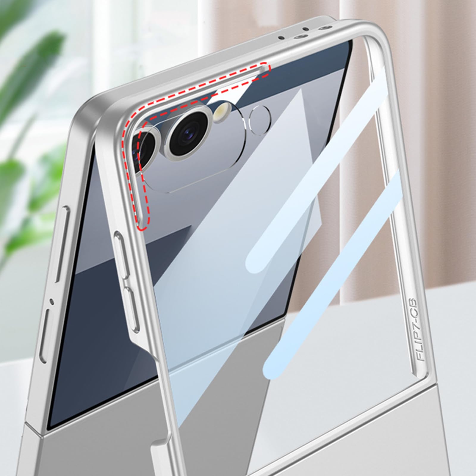 Magnetisch Hülle für Samsung Galaxy Z Flip 8, Drehbar Metall Ring Ständer
