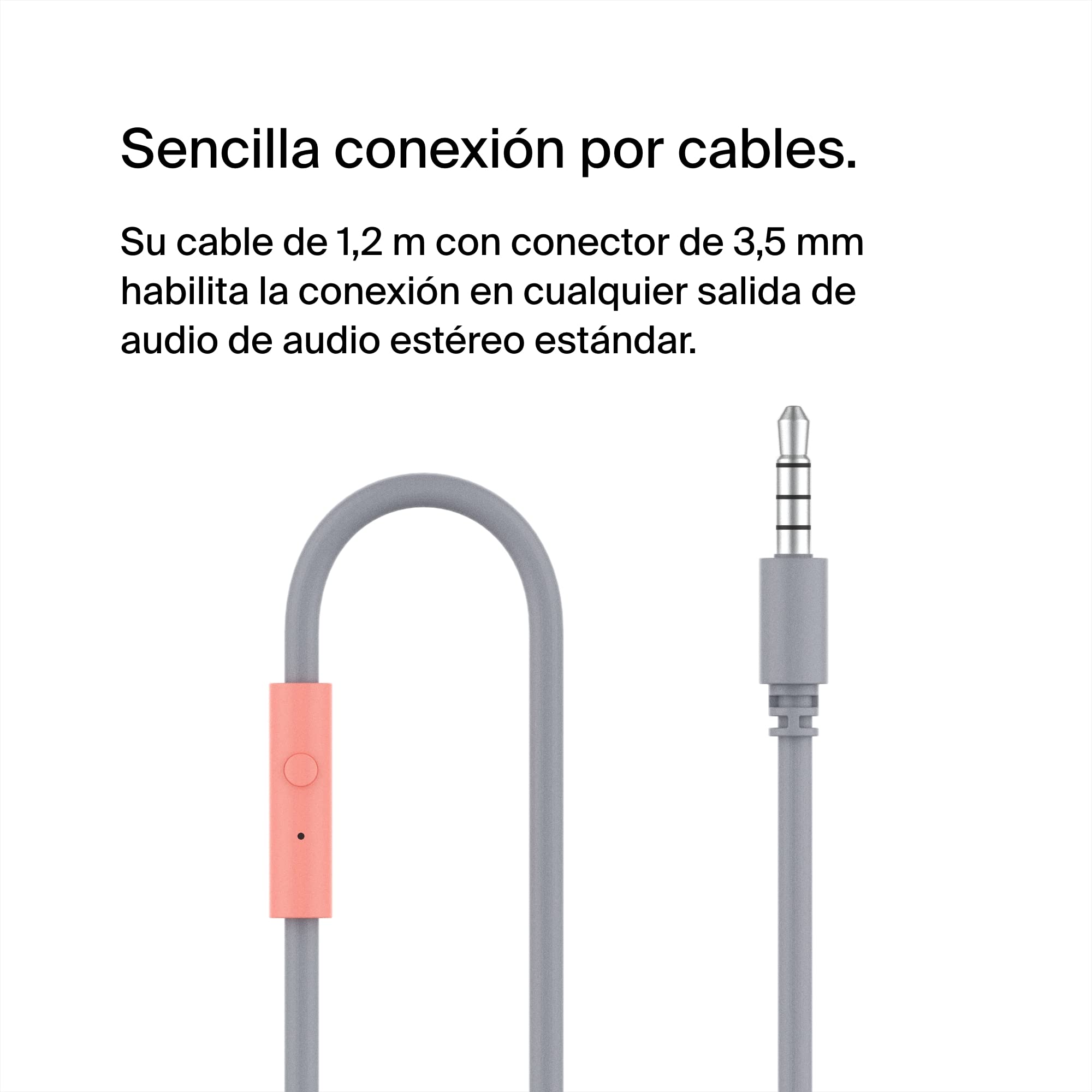 Belkin Auriculares supraaurales SoundForm Mini para niños, Cascos externos con micrófono, enseñanza Virtual, Colegio, Viajar, Jugar, para Dispositivos compatibles con Puerto de 3,5 mm, Rosa
