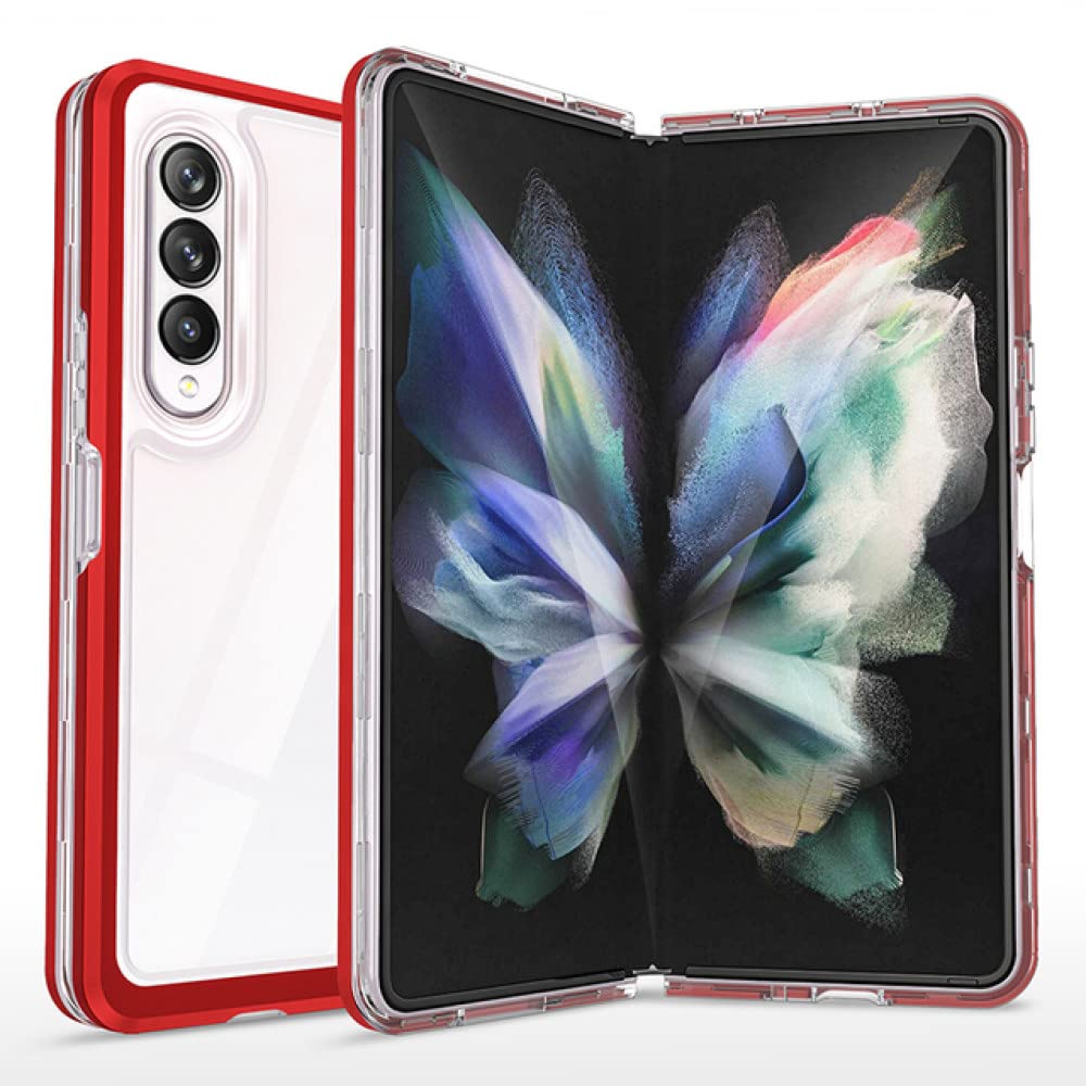 Coque Samsung Galaxy Z Fold 3 et Fold 4 antichoc rigide rouge - 8