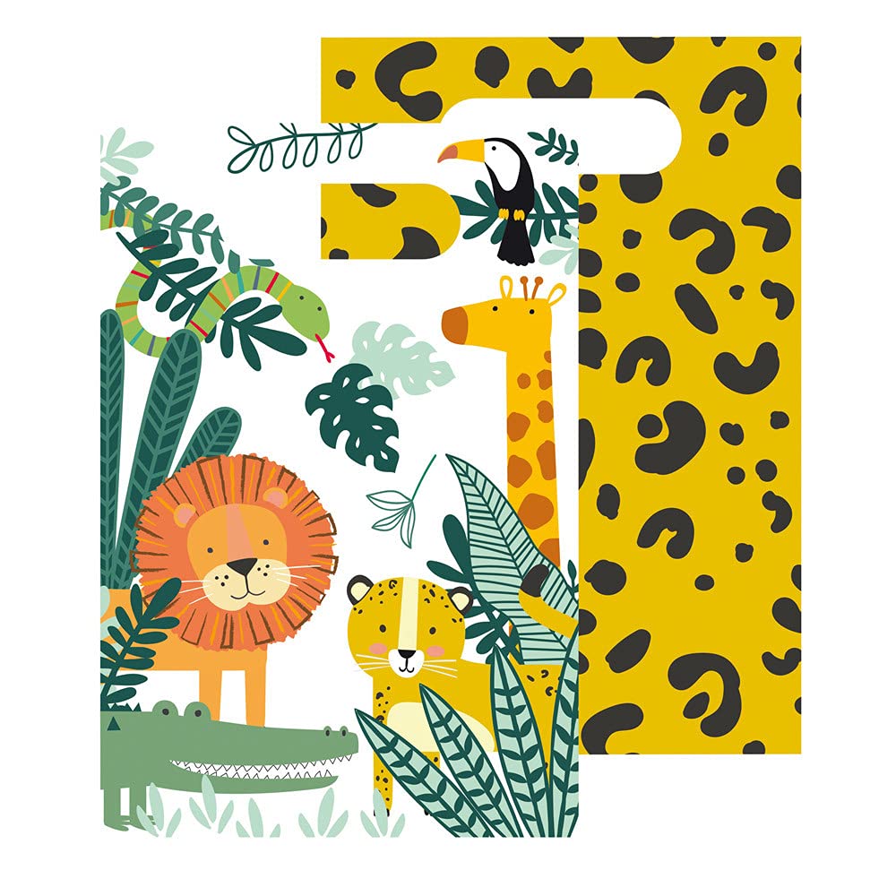 amscan Get Wild Paper Party Bags 8 Per Pack