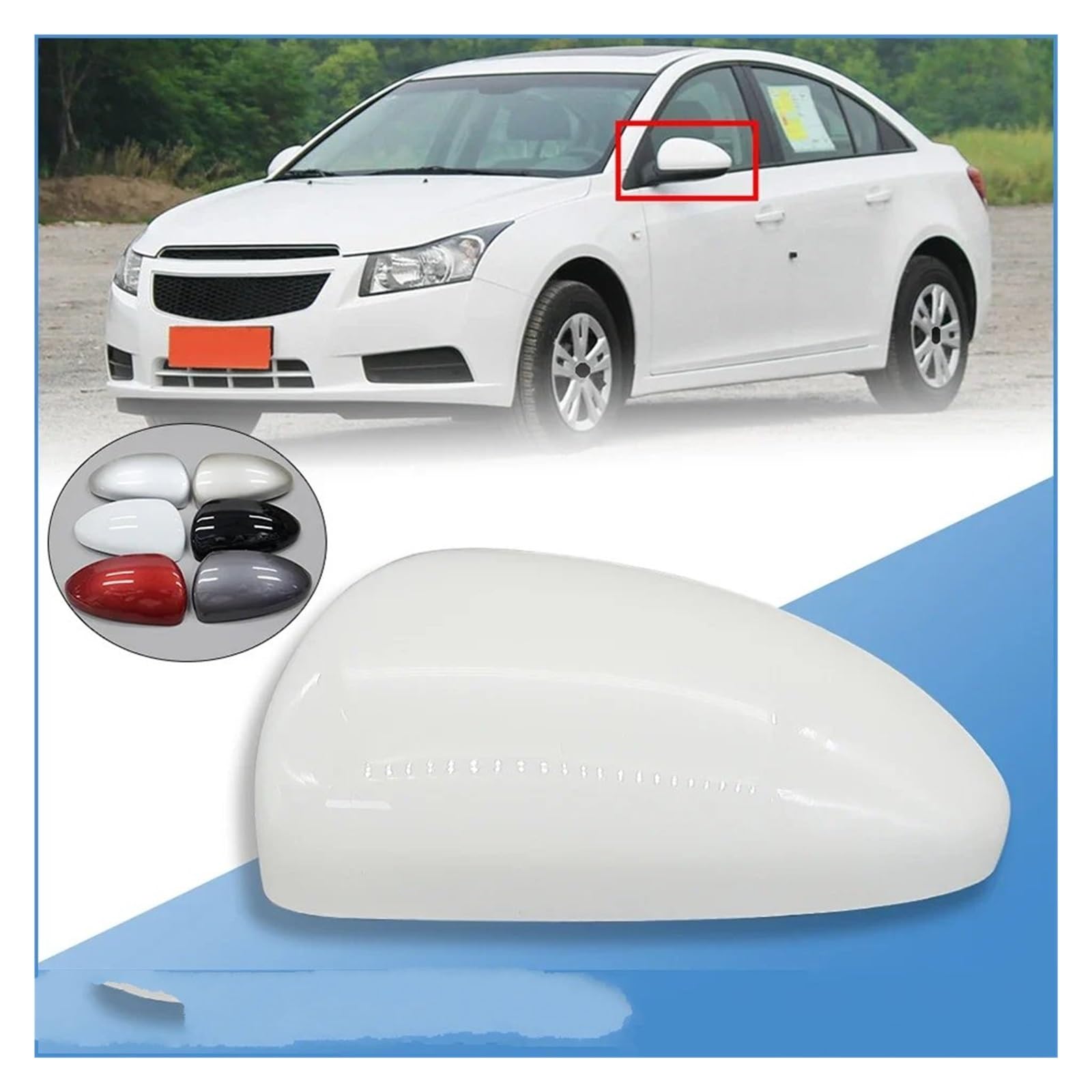 Coprispecchietti Laterali Per Chevrolet Cruze 2009-2013 | Materiale ABS | Sinistro O Destro | Sostituzione Originale - 2