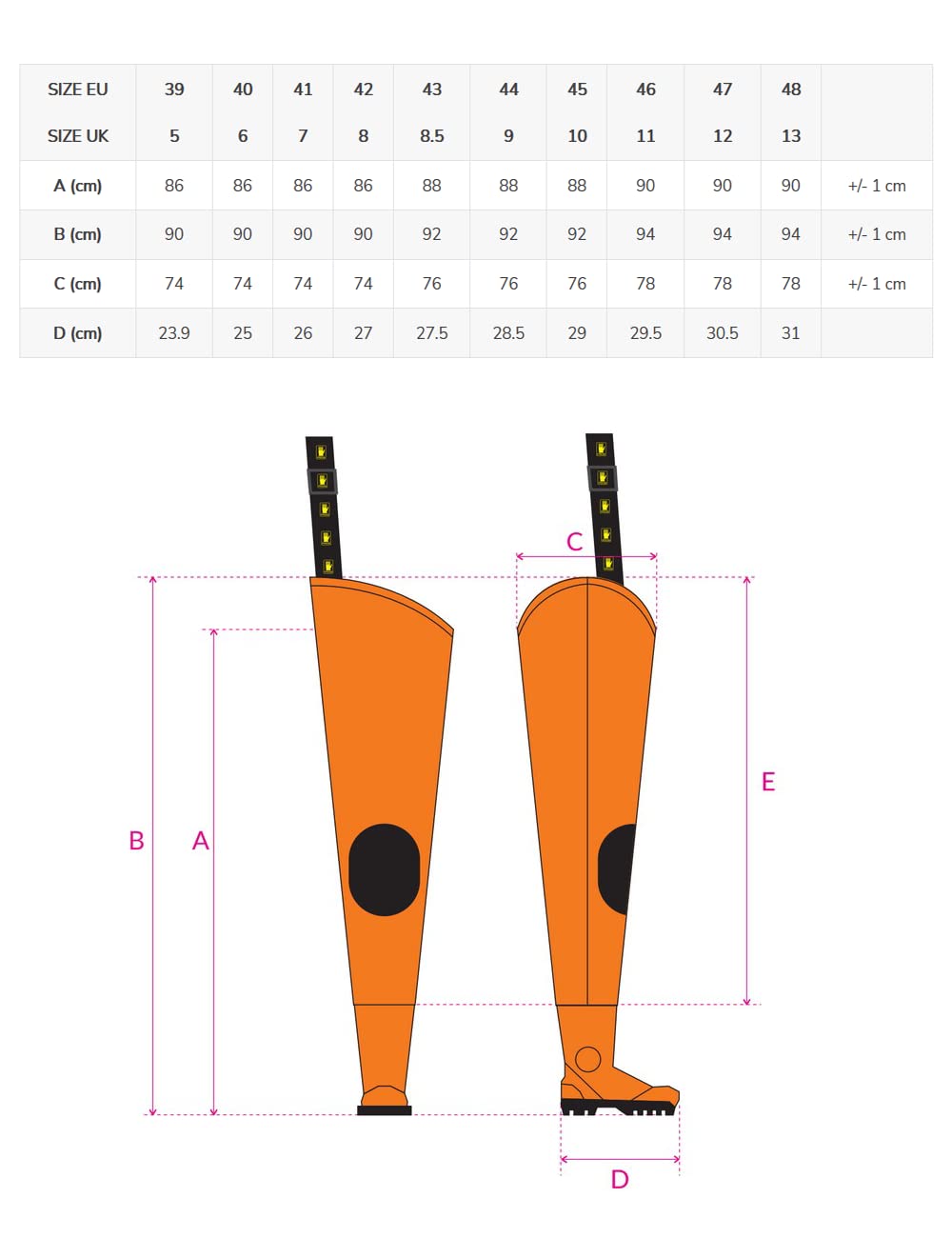 PROS WR02 Wodery Wędkarskie Wodery Biodrowe Buty Wodoodporne