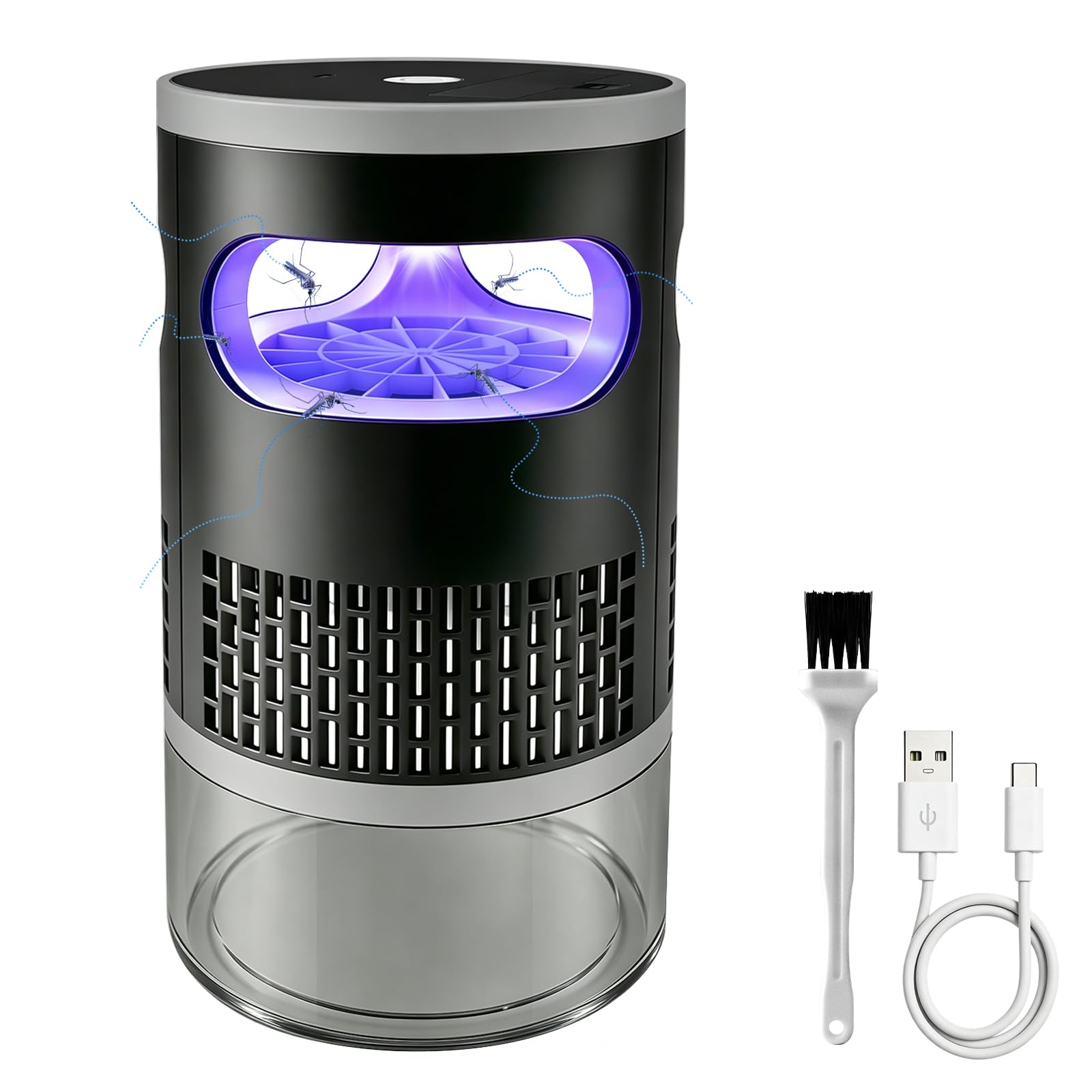 Lampada Antizanzare, Lampada per Zanzare Da Interni ed Esterni, Ammazza Zanzare e Antimosche con Vassoio Estraibile, Sterminatore di Insetti per Casa, Cucina, Balcone e Terrazza