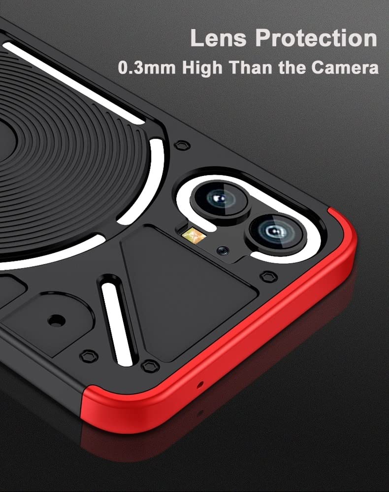 Image of SPAZY CASE Nothing Phone 1 Back Cover |Stylish Back Case | Ull Body 3 in 1 Slim Fit Complete 3D 360 Degree Protection Hybrid Case for Nothing Phone -Black & Blue