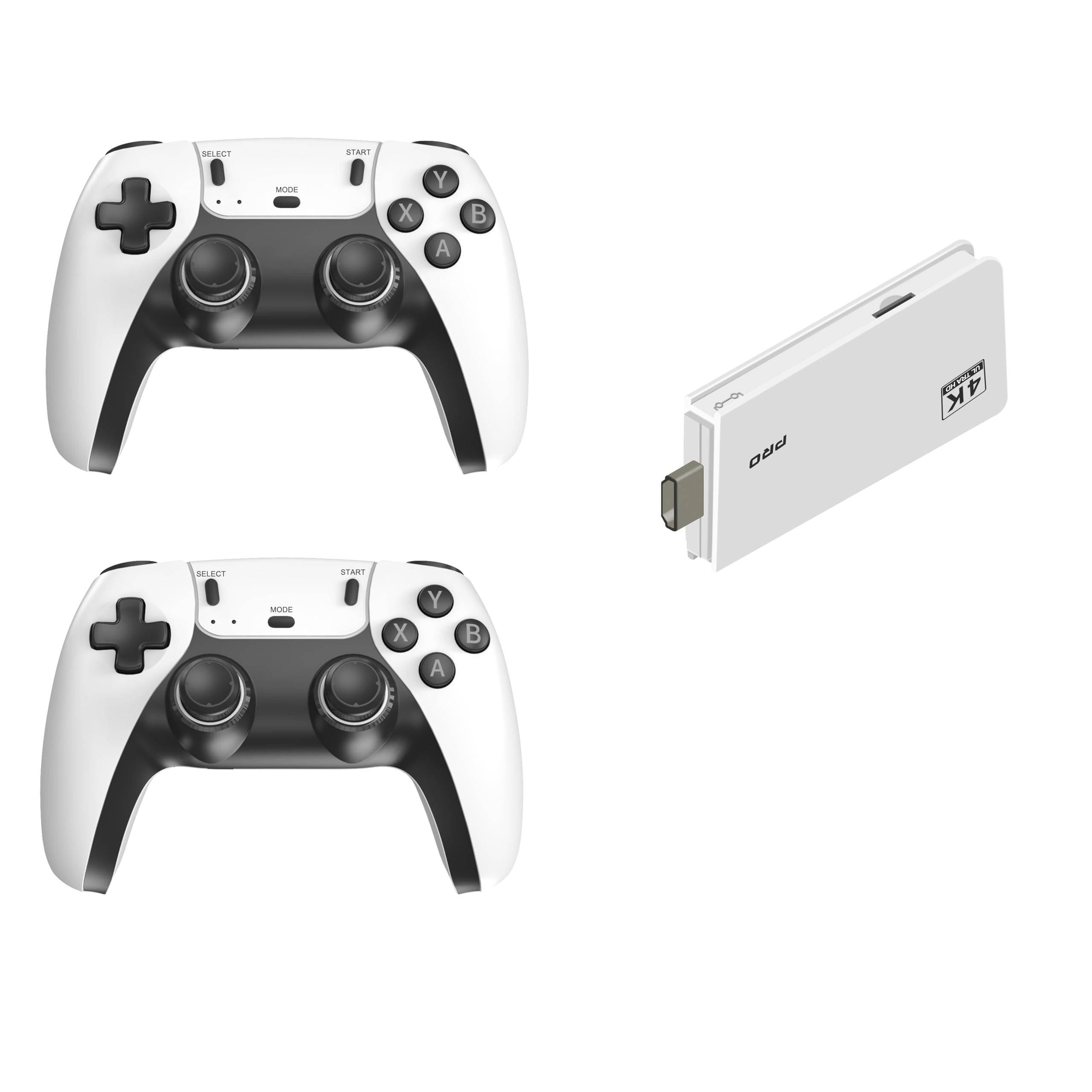 Retro Game Console, Plug and Play Video Game Console Built in 40000+ Games, 28 Classic Emulators, 4K High Definition HDMI Output for TV with Dual Controllers