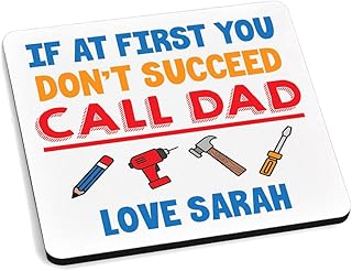 PERSONALISED Funny Drinks Coaster Gifts for Dad, Daddy, Grandad, Him - Fathers Day, Birthday, Christmas Gifts from Son, Daughter - Funny DIY Tea Coffee Drinks Coaster Mat Gifts for Him