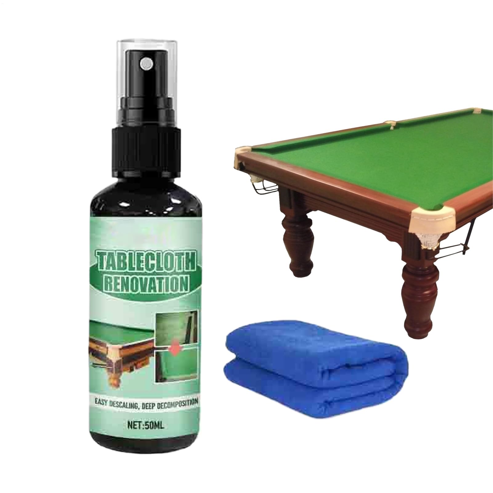 Tavolo da Biliardo Pulitore Kit 50ml Manutenzione del Tessuto Asciugatura Rapida