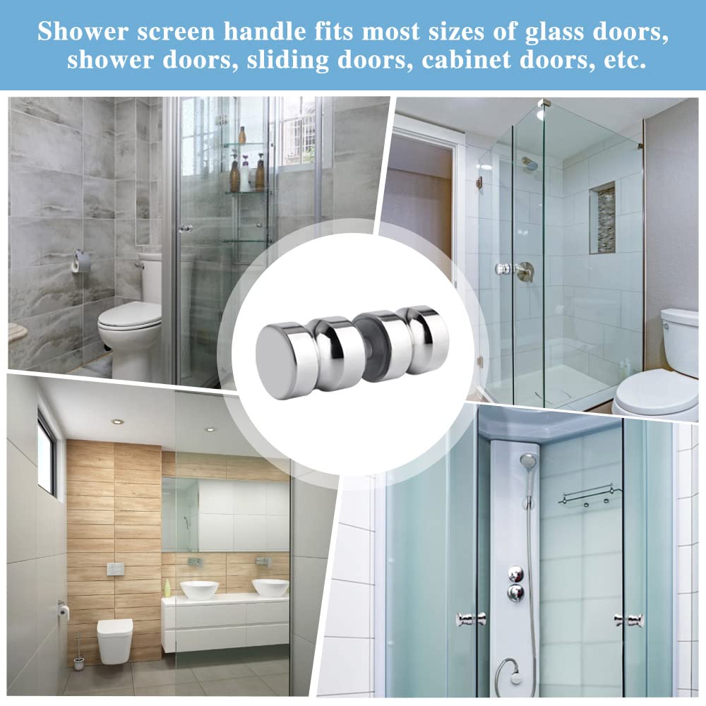 Maniglie Per Porta Doccia In Acciaio Inox - 2 Pezzi Per Vetro Spesso 4-12mm, Fori 8-9mm - Foto 9