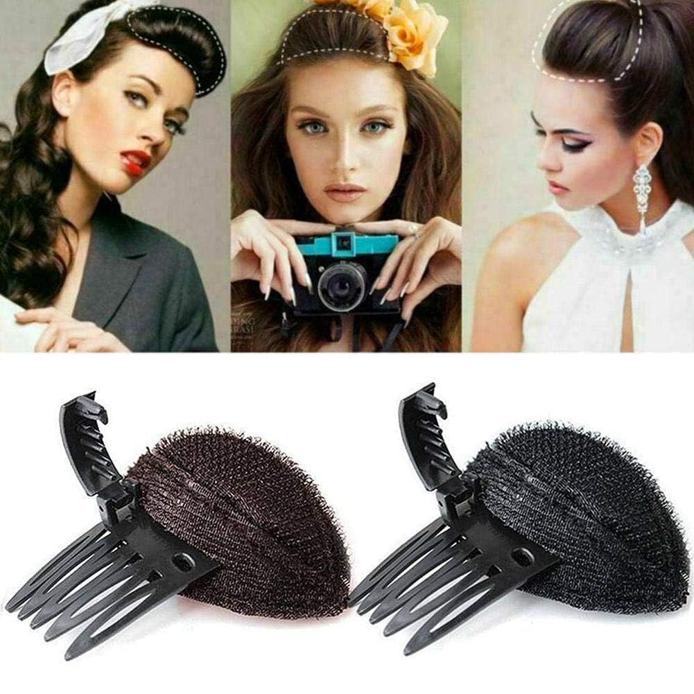 Black Puff Fluffy Hair Volume Clips Set - Image 3