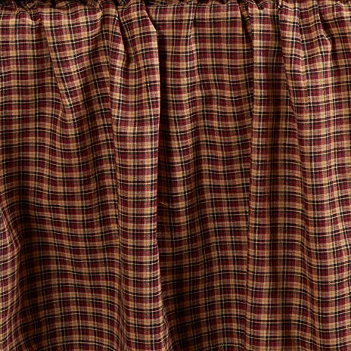 VHC-Brands-Americana-Primitive-Patriotic-Patch-Red-Bed-Skirt-Queen VHC Brands Americana Primitive Patriotic Patch Red Bed Skirt Queen
