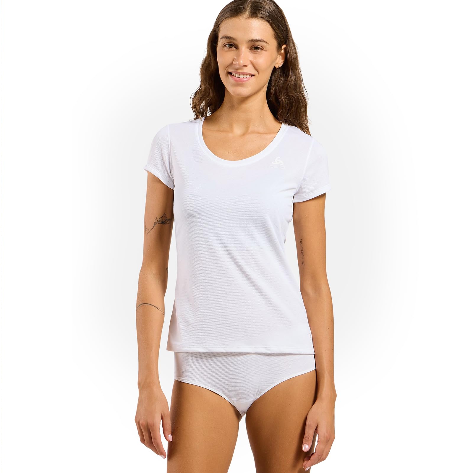 Odlo Unterhemd Damen Kurzarm Active F-Dry Light I Funktionsshirt I Funktionsunterwäsche Kurzarm Sportunterhemd I Damen