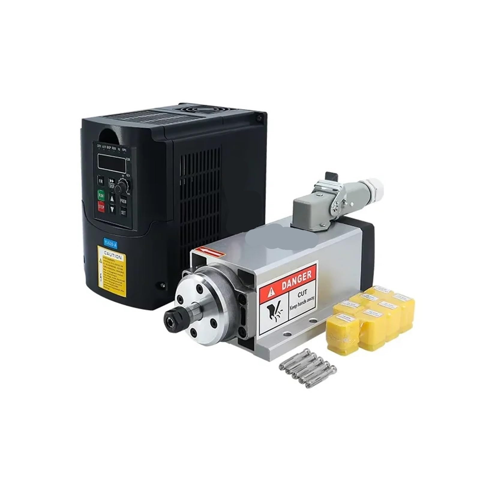1.5kw 220v/110v ER11 24000RPM 400HZ air Cooled Spindle with YL620 Inverter VFD Aviation CNC Engraving milling Machine(RS485)