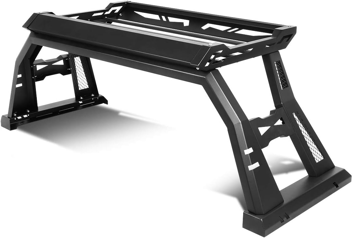 Auto Dynasty Roll Bar Compatible with 1999-2000 Ford F250 F350 Super Duty Styleside, Aluminum Sport Bar with High Mount Cargo Bracket, Offroad Truck Bed Chase Rack