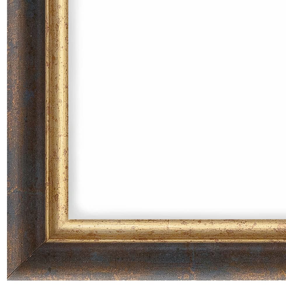 Cadre Photo Style Baroque Atheno à La Feuille D'or - 47x68 Cm - Pour Posters, Puzzles, Photos - Verre Acrylique Incassable - Montage Mural Facile (portrait/paysage)