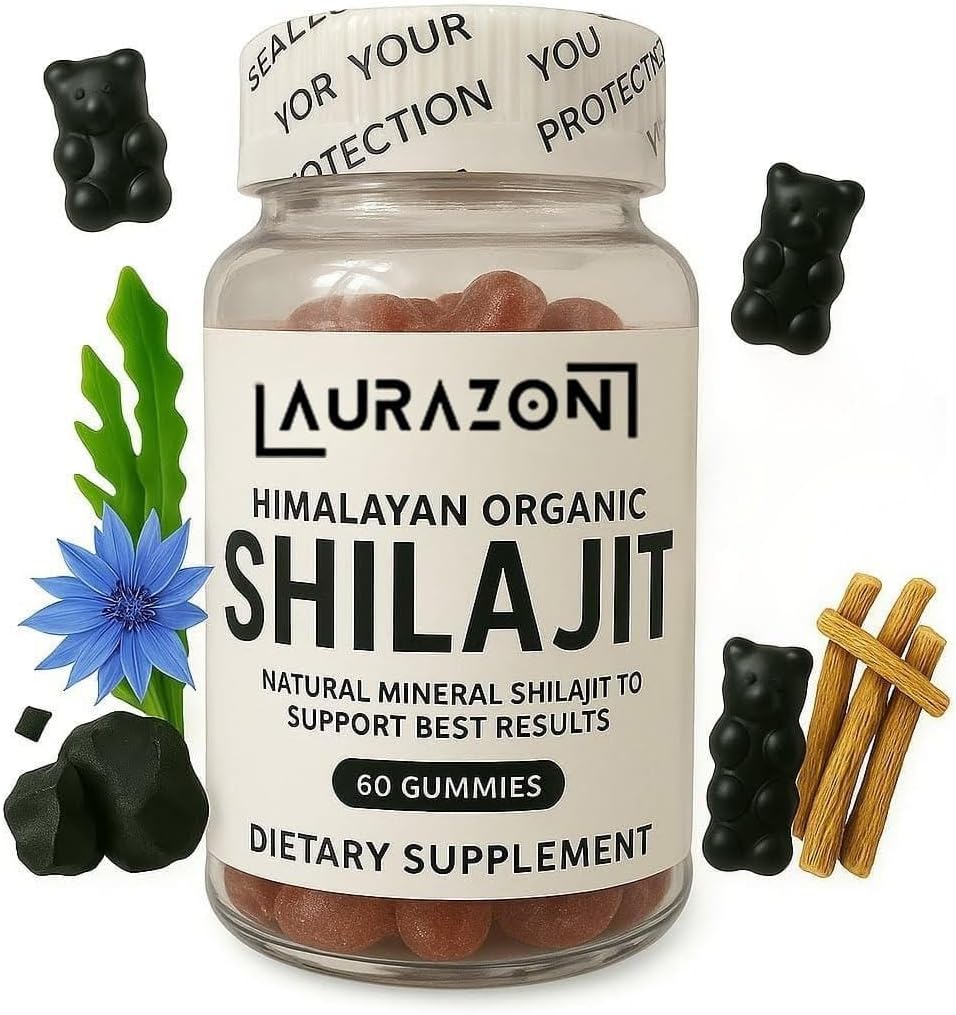 Pure Himalayan Shilajit Gummies for Men & Women – Sugar-Free Shilajit Supplement Rich in 85+ Trace Minerals & Fulvic Acid, Providing Energy, Brain, and Immunity Support – (60 Pink Gummies)