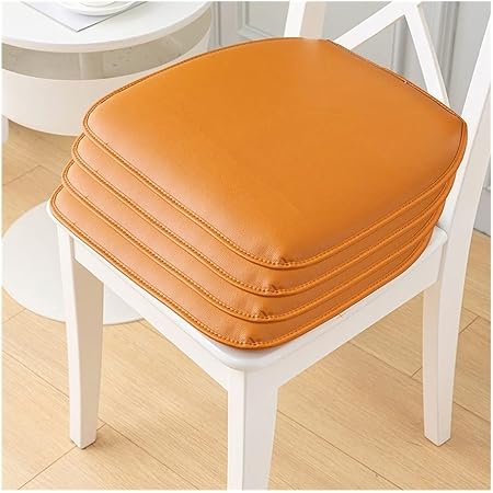 Leather Dining Chair Cushions, 4-Pack - Horseshoe Seat Pads, Non-Slip Bottom, 40x43cm, Machine Washable, Black - View #11