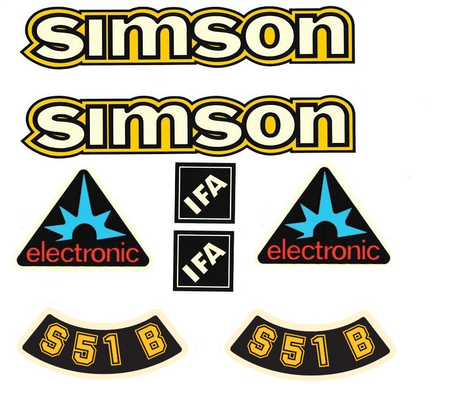 2taktshop 4-Piece Simson S51 Enduro Sticker Set Retro DDR Style : Buy Online At Best Price In KSA - Souq Is Now - Foto 8