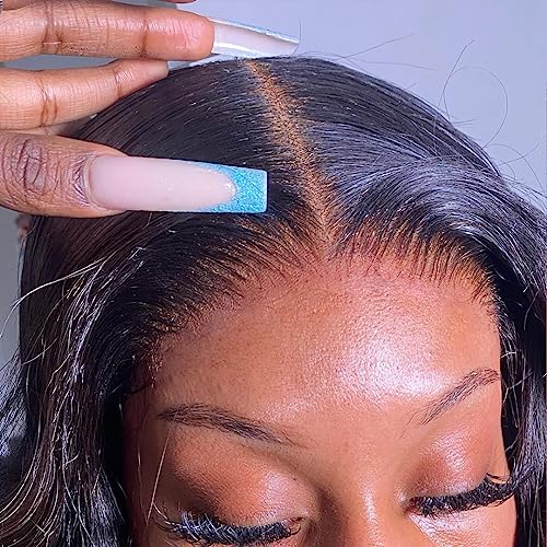 BEEOS 5x5 Skinlike Real HD Lace Closure Piece 0.10mm Ultra-thin Melted Invisible Human Hair Closure Only Pre Plucked Natural Color 22 Inch