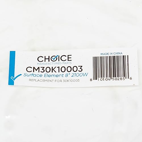 Miniatura 4 de Choice - Pieza fabricada WB30K10003 para estufa eléctrica GE, quemador ojo grande, 8 pulgadas