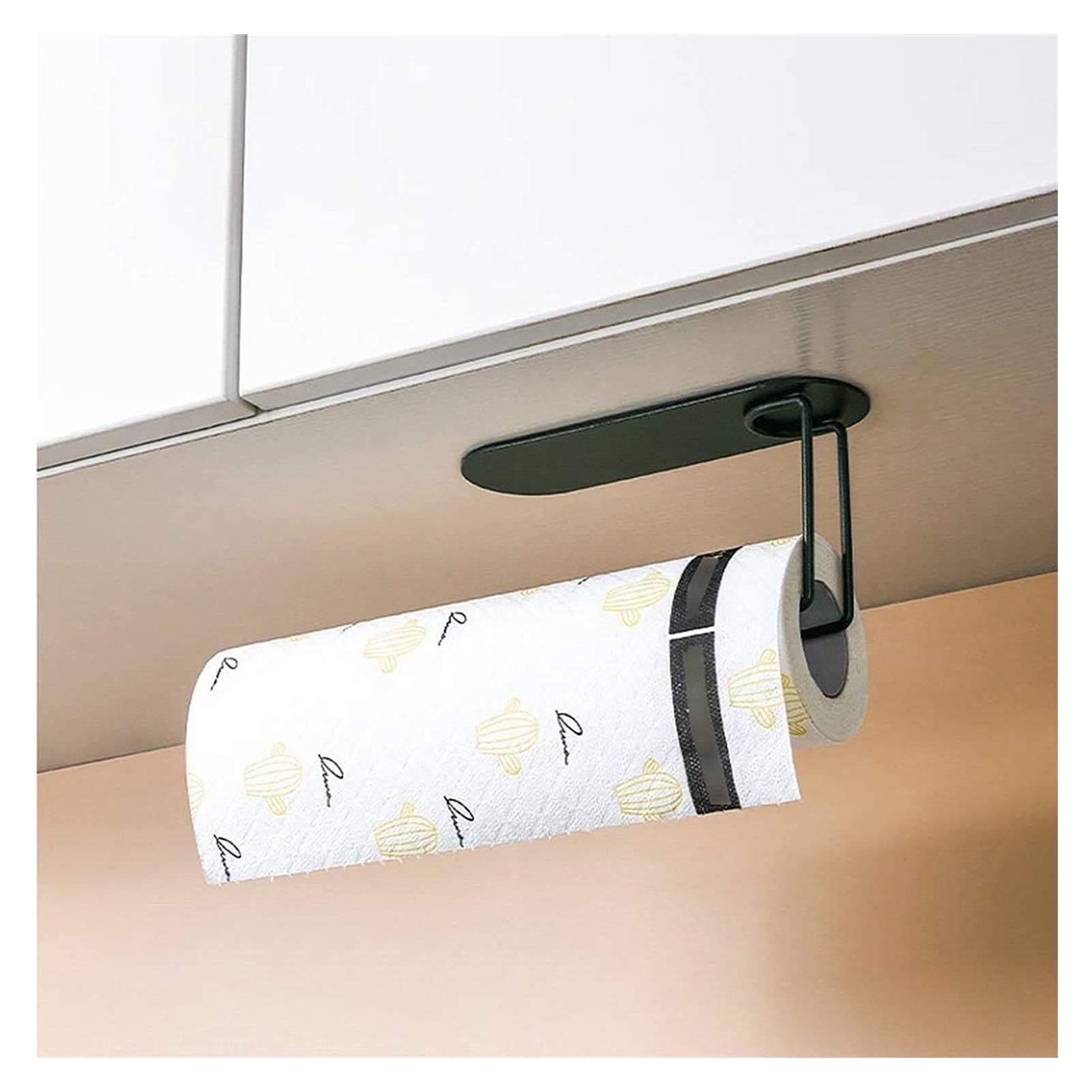 Porte Rouleau De Toilette En Métal Fait Main Par Un Forgeron – Design Unique – Noir