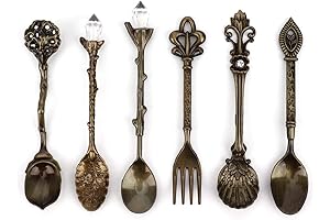 Fdit Vintage Carved Kitchen Utensils 6-Piece Set