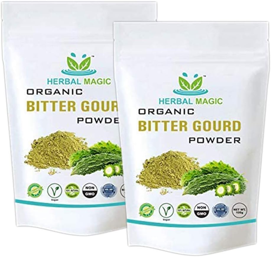 Herbal Magic S Bitter Gourd Powder Karela Rich In Vitamin A Vitamin C Calcium Whole Plant Used Amazon Co Uk Health Personal Care