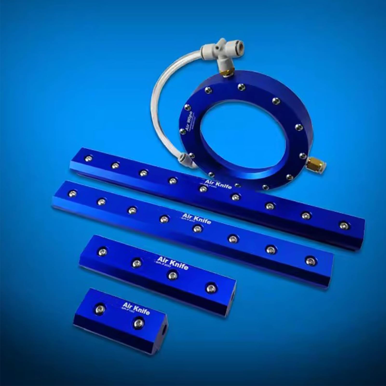 Soplador de cuchillos, hoja de aire industrial, aleación de aluminio, ultrafina, interfaz de 1/4 pulgadas para eliminación de agua y aislamiento de cortinas de viento con compresor de aire de 400 mm