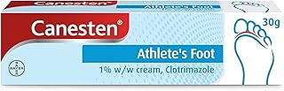 Canesten Athlete’s Foot 1% w/w Cream | Effective Athlete’s Foot Treatment | Soothes Itching | Destroys Athlete’s Foot Fungi | Antifungal Cream | Big pack |30 g (Pack of 1)