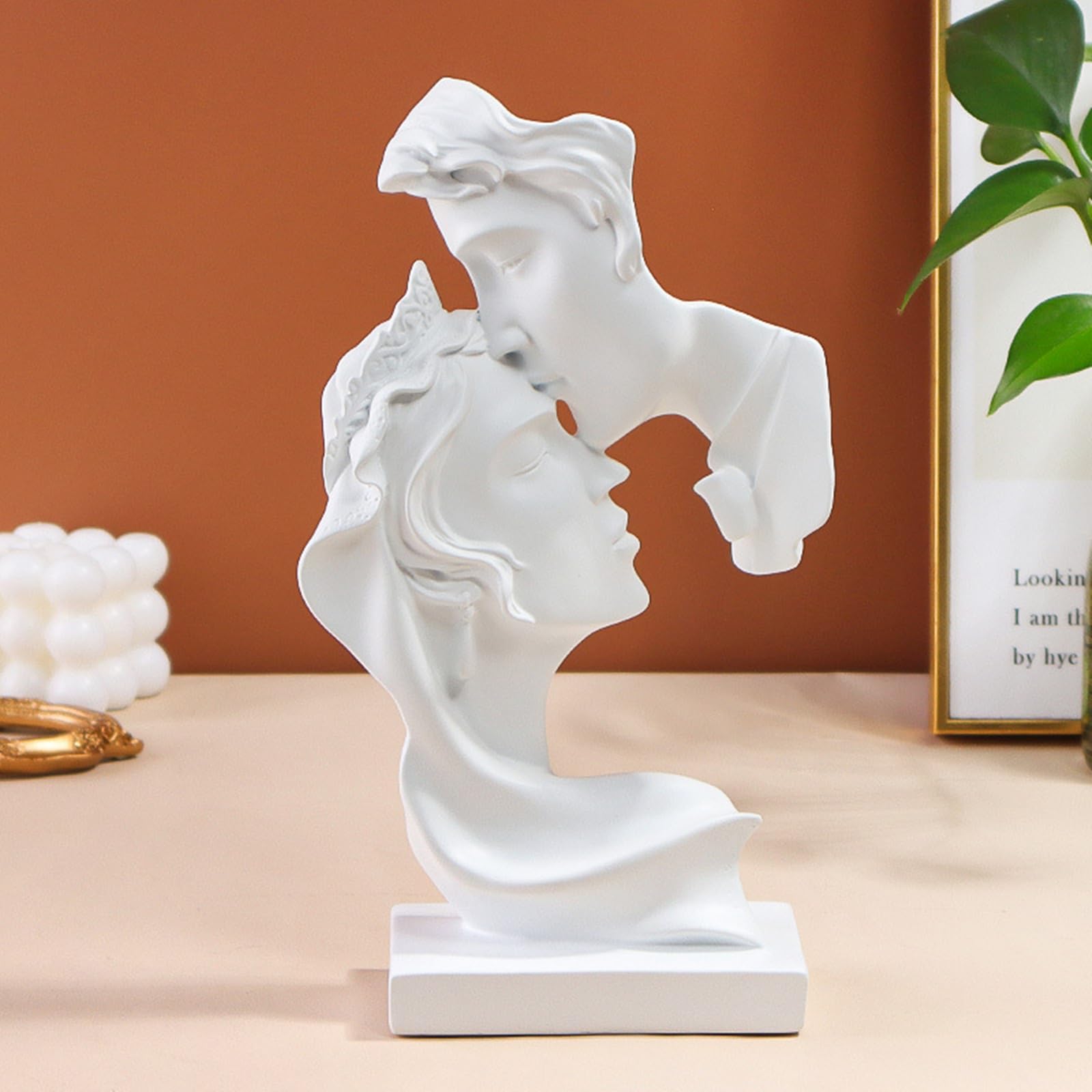 Coppia statua creativa bacio scultura arte astratta coppia scultura arredamento casa statua resina decorazione romantica utilizzata per la decorazione della casa, matrimonio, regalo.