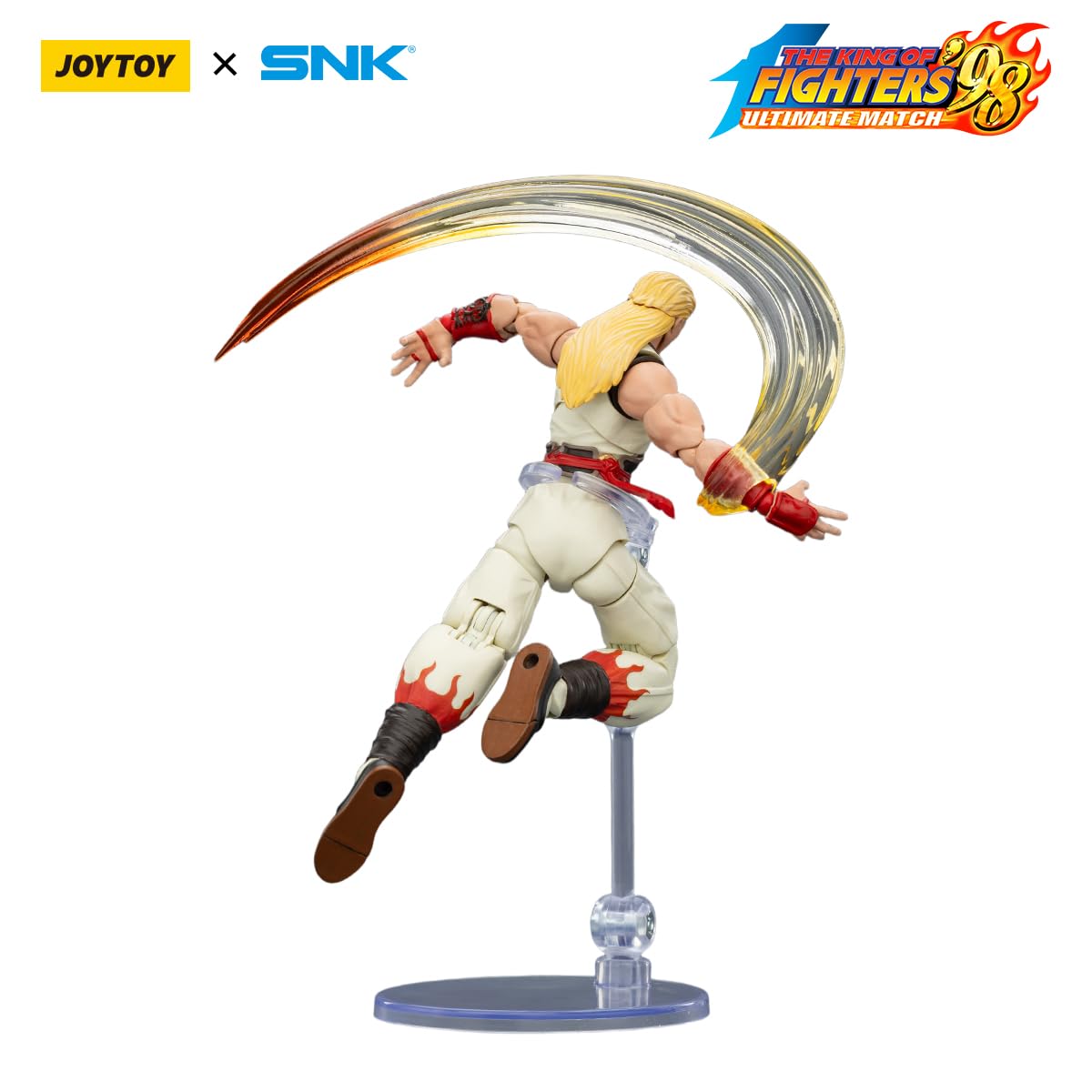 JOYTOY SNK Figurka 1/18 KOF '98UM Fatal Fury Team Andy Bogard Prezenty kolekcjonerskie, zabawki dla dzieci w wieku 15+ i dorosłych 11,8 cm przedsprzedaż