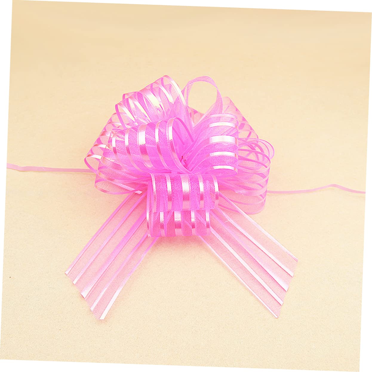TEHAUX 36pièces Nœuds Décoratifs Tulle pour Mariage Et Fêtes Pull Bows Rose pour Décoration De Voiture Bouteilles Et Plus