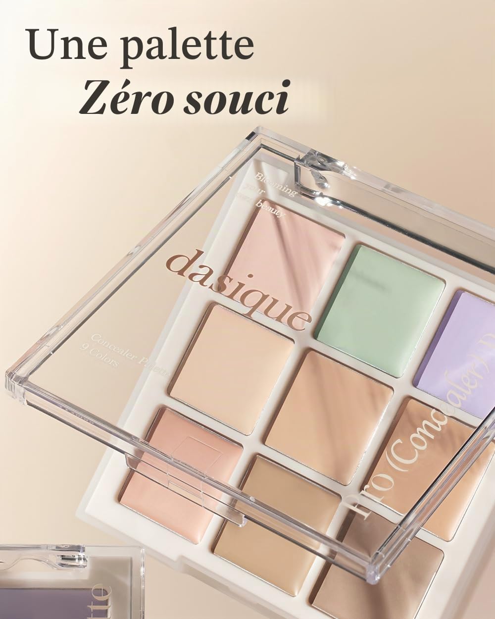 Dasique Pro Concealer 01 Couverture, Palette anti cerne et correcteur de teint à couvrance modulable, fini naturel longue tenue, correcteur multi-usage inspiré du maquillage coréen K Beauty
