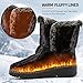 Toumov Women's Winter Snow Boots Waterproof Faux Fur Lined Mid-Calf Booties Lightweight Fleece Fuzzy Warm Shoes Comfortable Outdoor Walking Non Slip Booties Fashion Resistant Boots