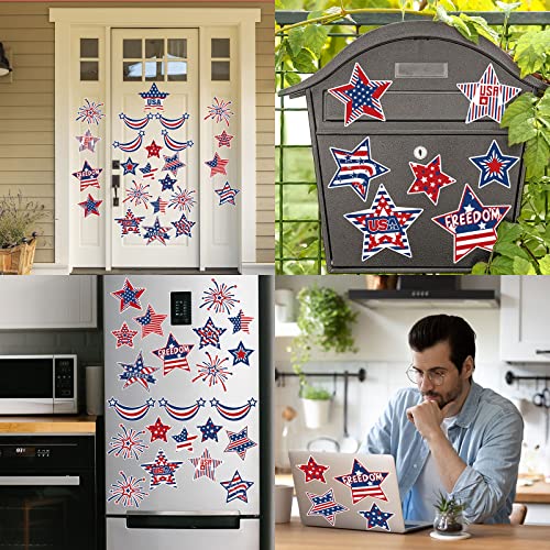 Imanes decorativos patrióticos para refrigerador 24 piezas miniatura 7
