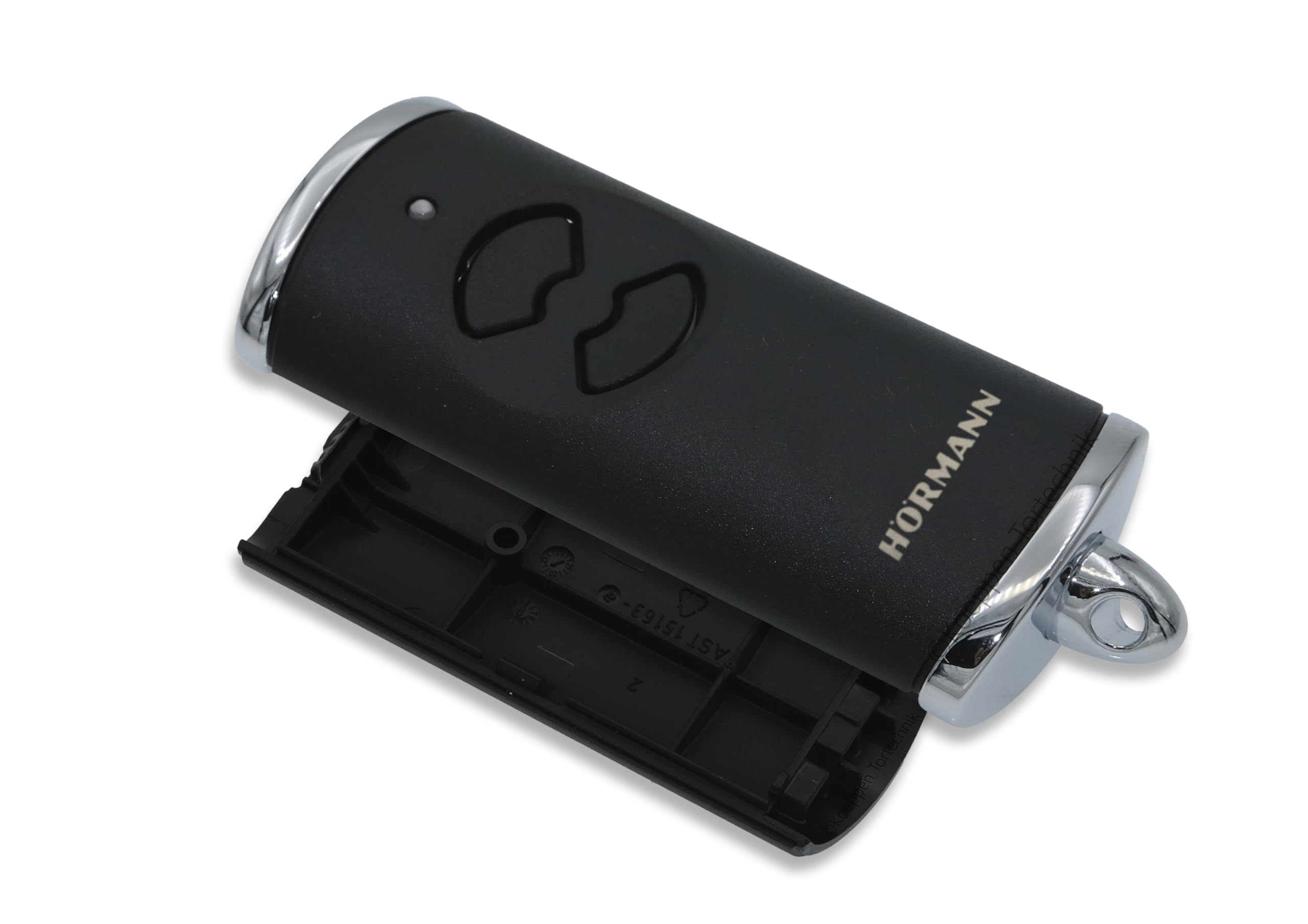 Hörmann Hand-held transmitter cover HSE2BS black structure matt empty housing without battery without circuit board replacement part upper and lower shell