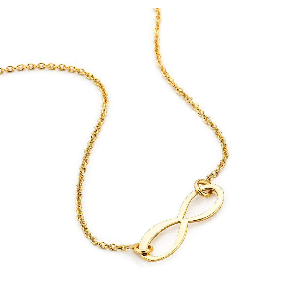 Orovi Collar Señora Infinito con cadena en Oro Amarillo Oro 9 Kt / 375 Cadena 45 Cm Collar Producido en Italia