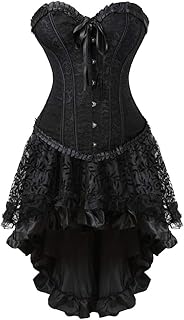 Steampunk Corset Skirt Renaissance Corset Dress for Women Gothic Burlesque Corsets Costumes - Buy now