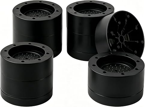 Bed Risers Adjustable Furniture Risers Heavy Duty Lifts Height 2 Inch, Round Bed Lifts Risers for Desk Table Couch Chair Sofa Set of 4 Black
