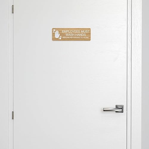 Miniatura 52 de SBLABELS Authorized Personnel Only - Letrero adhesivo para puerta y pared para restaurantes y pequeñas empresas, 3 x 9 pulgadas, color plateado