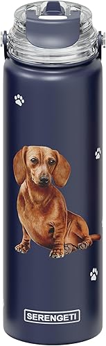 Botella de agua de acero inoxidable de 24 onzas con popote desmontable a prueba de derrames, botella de agua aislada al vacío de doble pared -