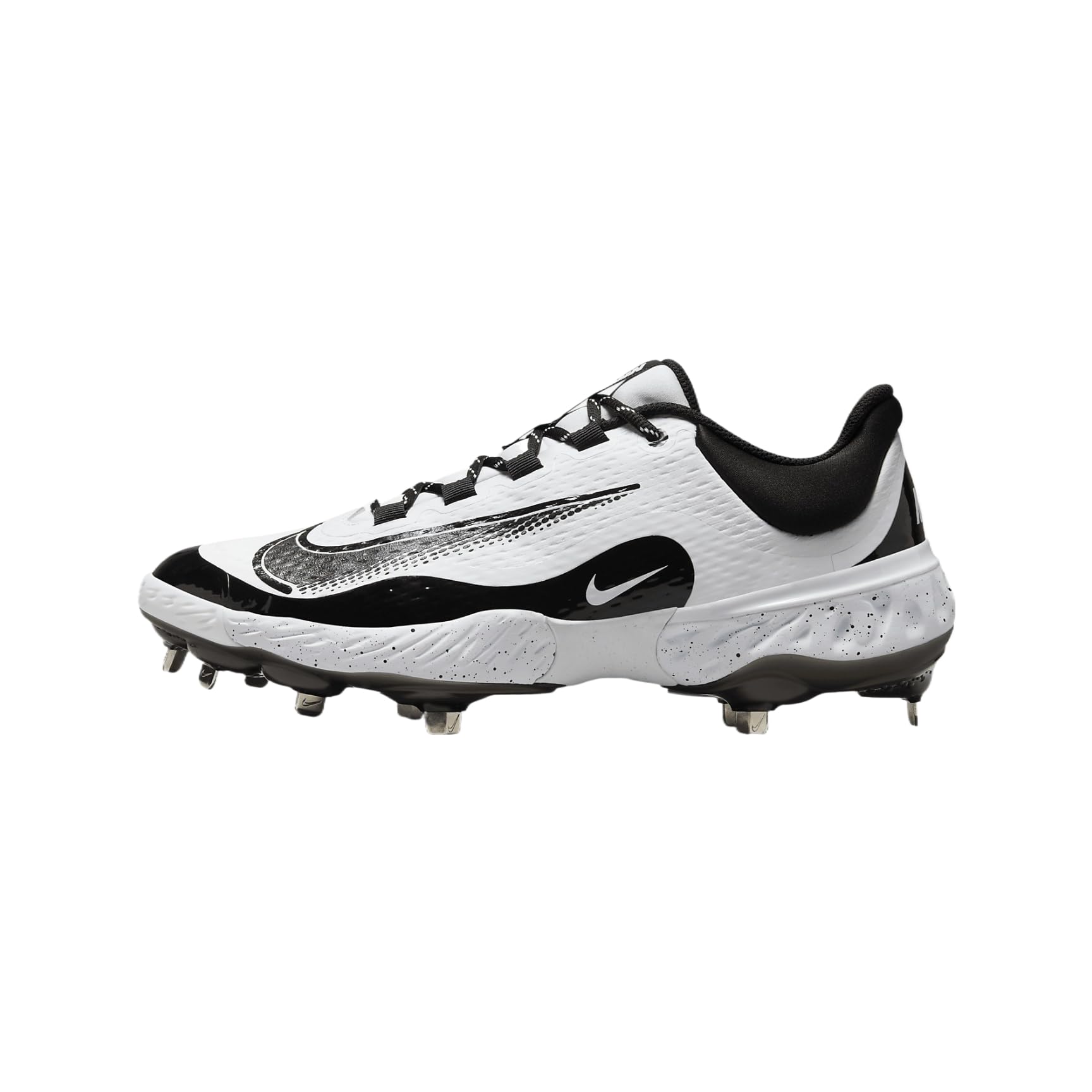 Nike Alpha Huarache Elite 4 Low Baseball Cleats (FD2745-110, White/Black) Size 15