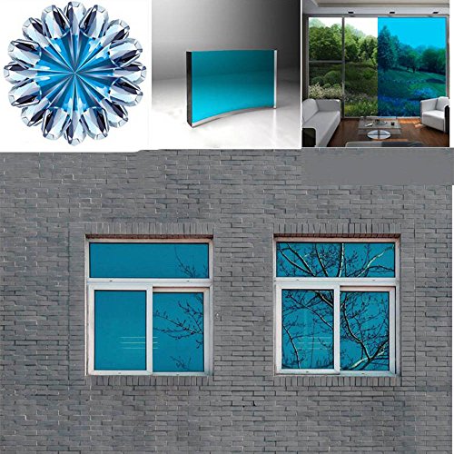 Hohofilm BB Blue Colored Window Film Clear Decorative Glass Tint Sun Blocking Heat Control Self Adhesive Window Tint thumb #5