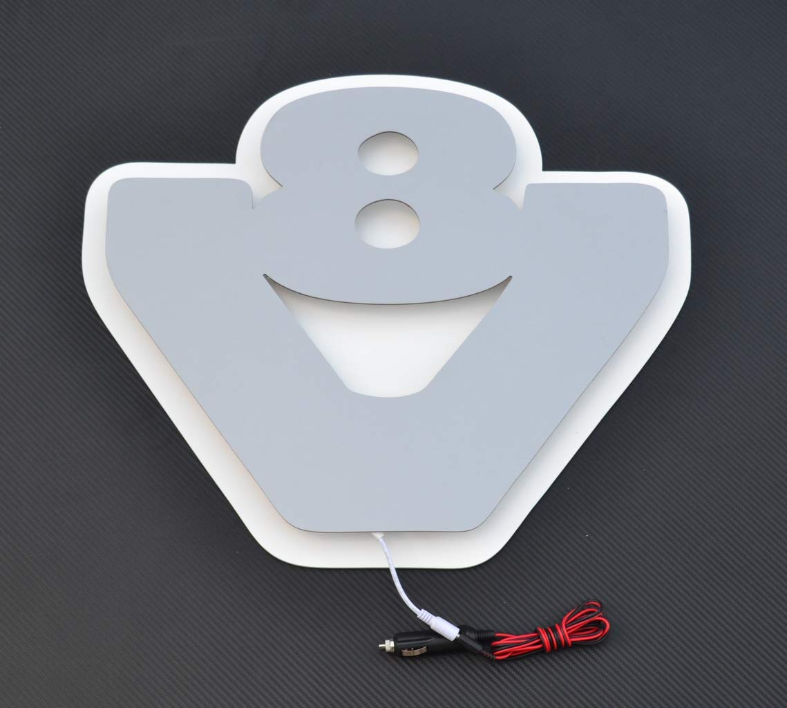 Targa LED V8 24 V argento opaco per camion Scania S R G P luce cupola gialla 540 x 460 mm