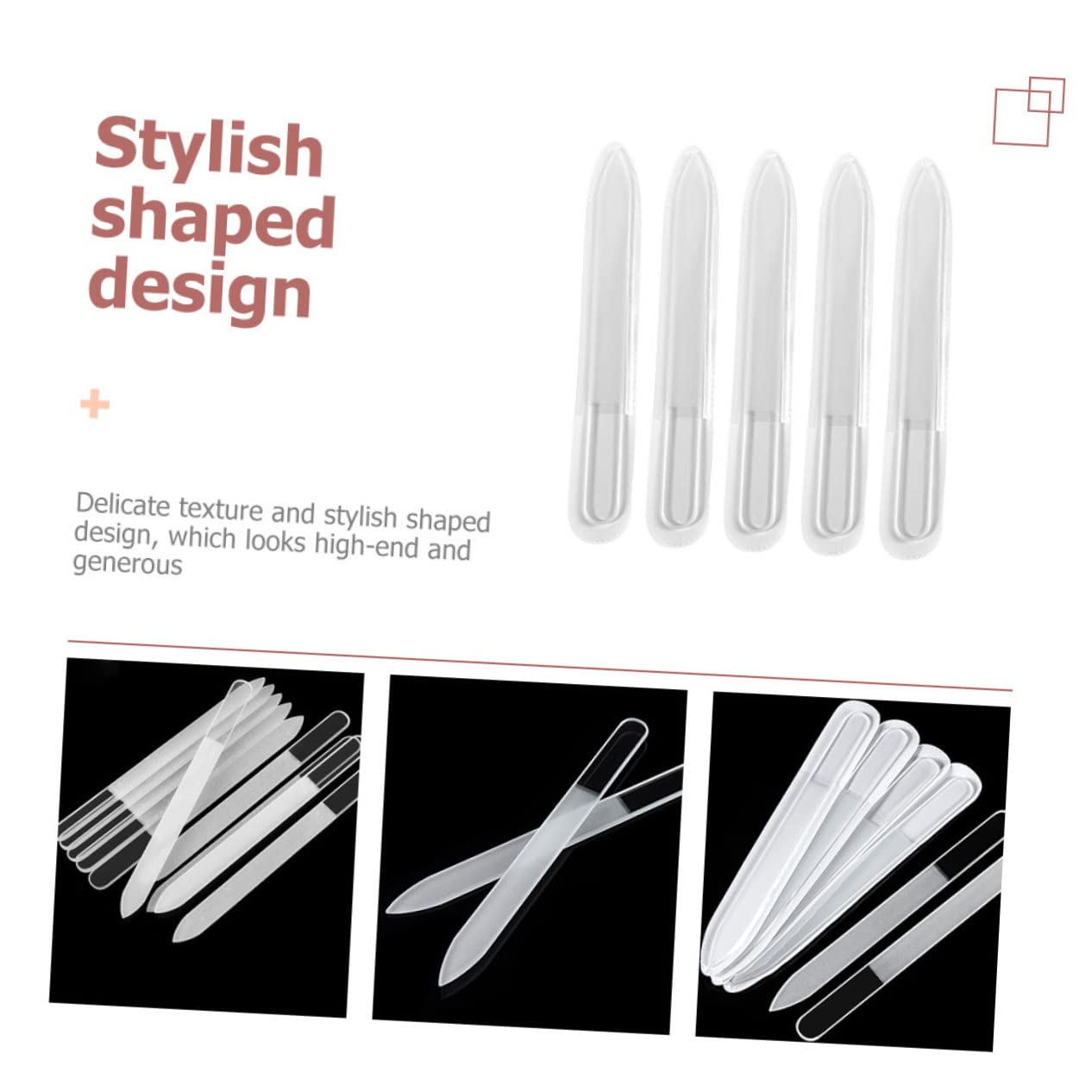 Healeved 15pezzi Limette Per Unghie Trasparente Strumenti Professionali Per Manicure e Lucidatura Unghie Perfetti Per Casa e Salone