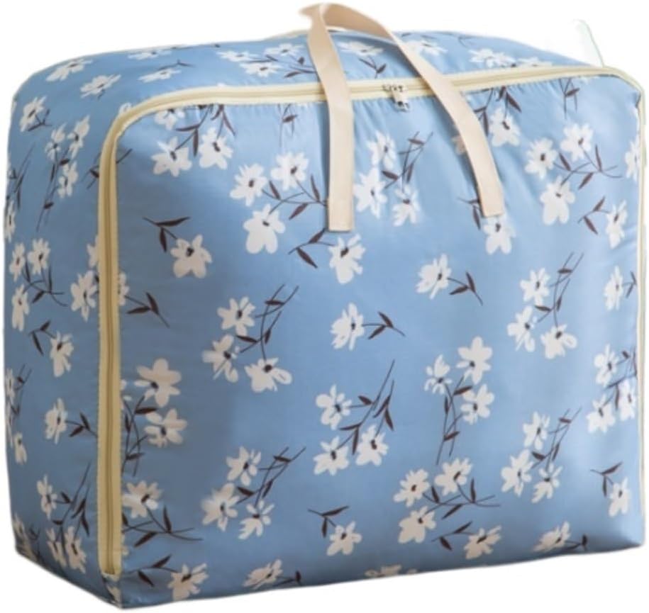 Storage Bag for Clothes Bedding Clothes Storage Bag Organizer Foldable Storage Bins with Handle Under Bed Storage Storage Container(C,55 * 20 * 33cm)