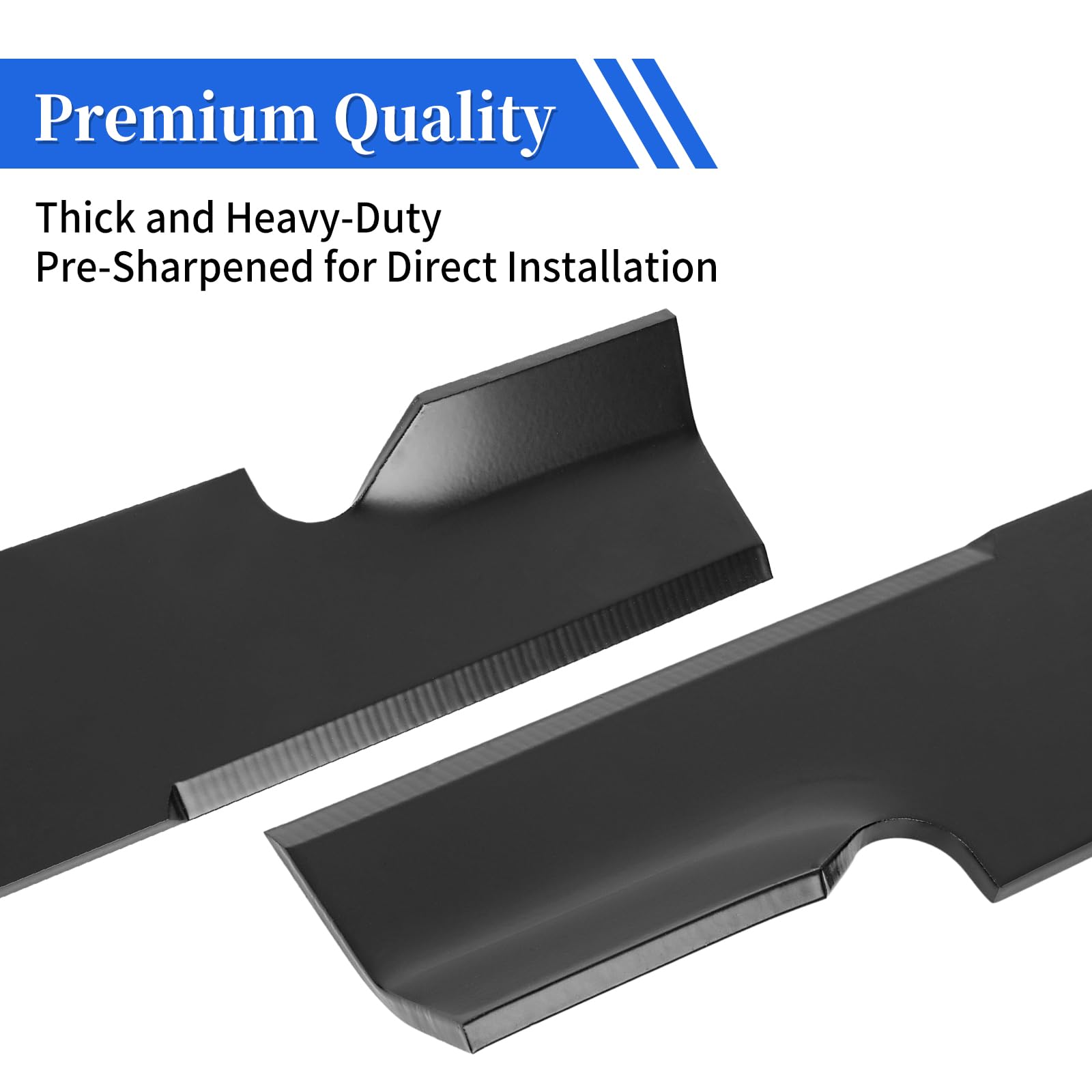 Keycci 038-6050-00 - Cuchillas de alta elevación compatibles con Bad Boy to ro de 60 pulgadas, cuchillas de cortacésped con muescas de repuesto 038-6060-00 038-2007-00 103-2530, paquete de 6