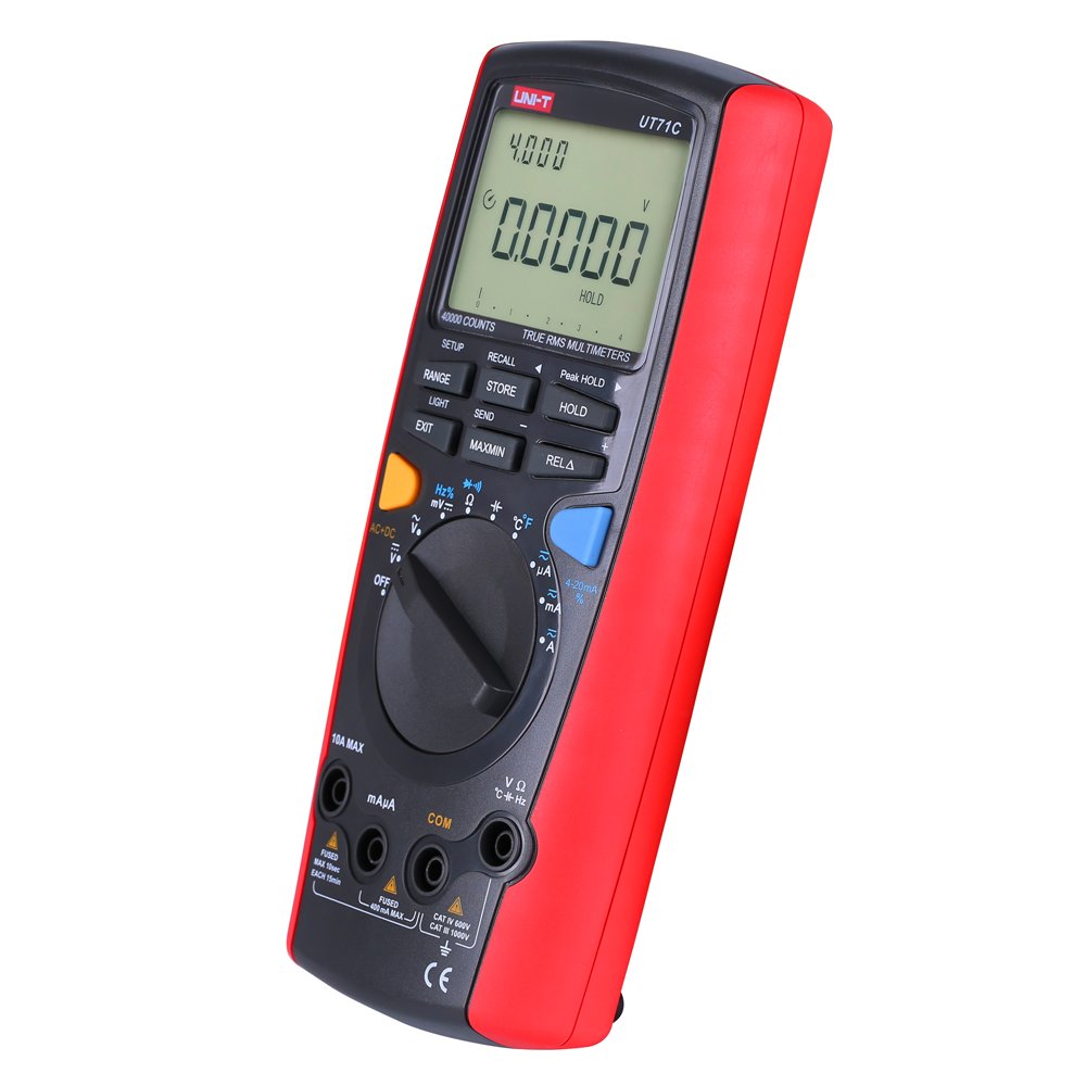 UNI-T UT71C Intelligent LCD Digital Multímetro True RMS AC DC Volt Ampere Ohm Capacitance Temp Meter Multimeter