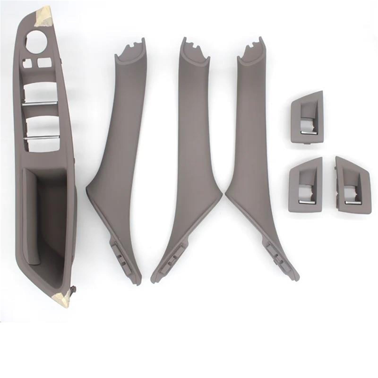 LVXVMOZEOK Interior Door Handle Armrest for 5 Serie for F10 for F11 for 520 for 525 Right Hand Drive RHD Car Interior Door Handle Inner Panel Pull Trim(7pcs Gray)